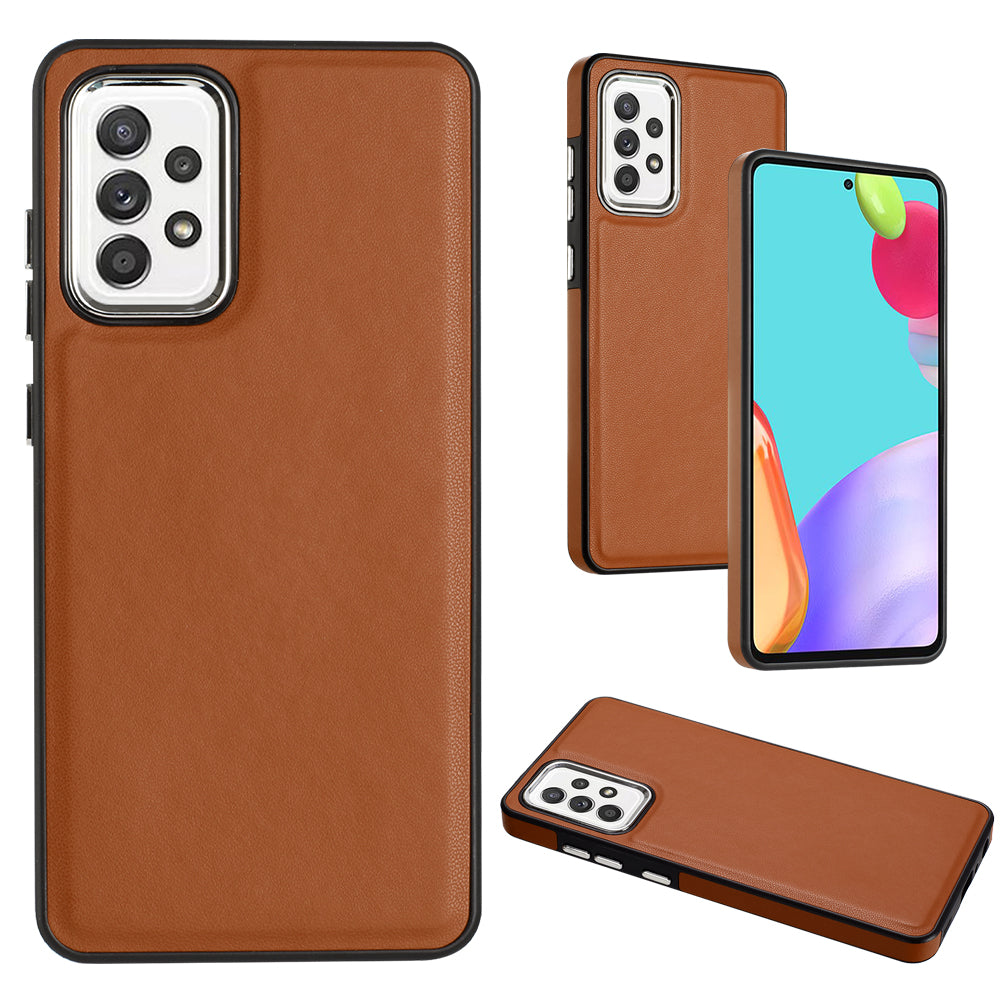 YB Leather Coating Series-6 For Samsung Galaxy A53 5G Leather Coated TPU Case Anti-drop Phone Cover YB Leather Coating Series-6 For Samsung Galaxy A53 5G Leather Coated TPU Case Anti-drop Phone Cover